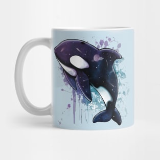 Ocean Symphony: Captivating Watercolor Orca Mug